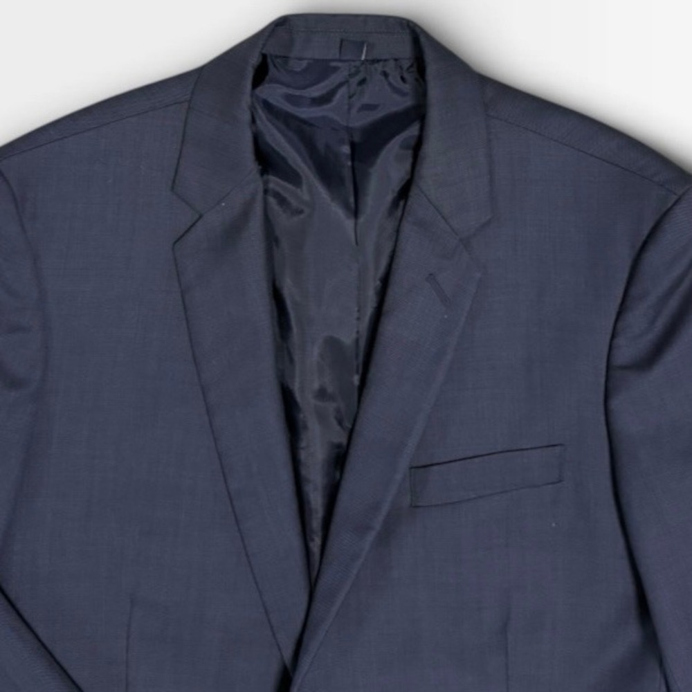 J.Crew Thompson Blazer Mens 44R 100% Wool Two Button Sport Coat Blue